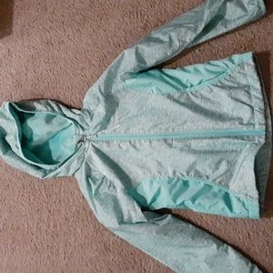 Free country zip up jacket, light blue with pockets size 7/8